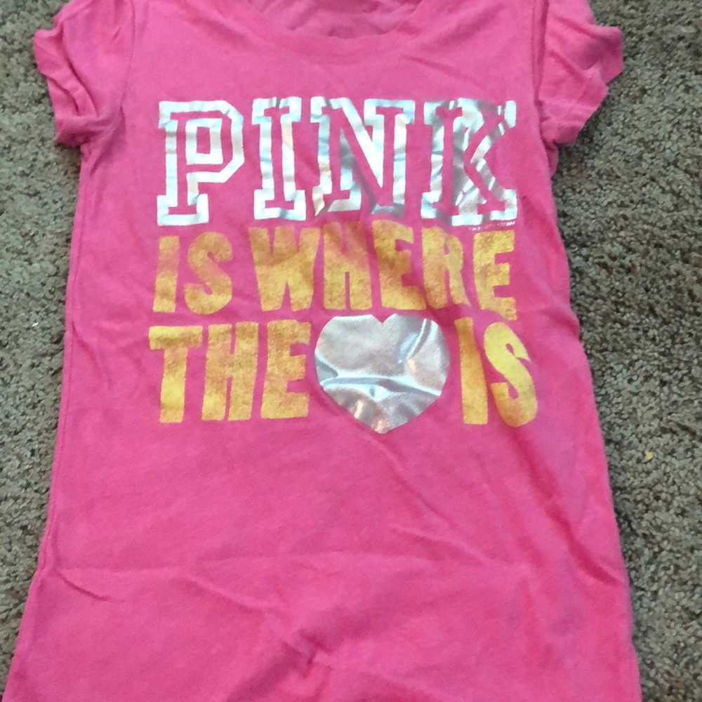 A pink shirt
